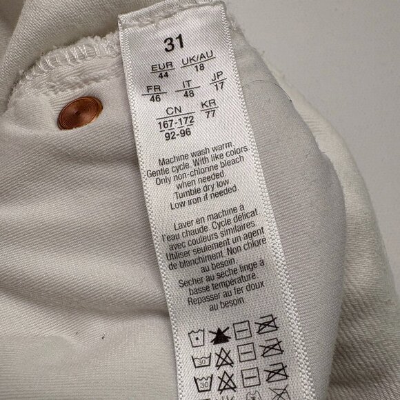 Spanx The Perfect Jean Ankle Straight White Jeans Size 31 - Picture 6 of 7